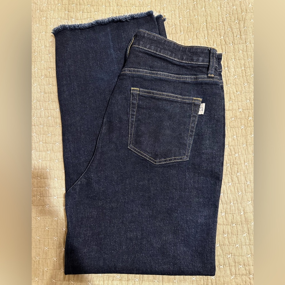 Oliver Logan Aberdeen Wide-Leg Crop Raw Hem Jeans Size 8/29 (Gently Used)